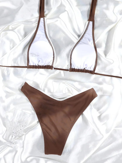 Push-Up Bikini – Zweiteiliges Low-Waist Design mit Schleifen-Detail