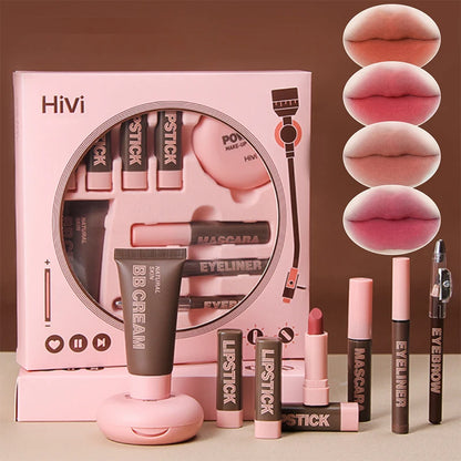 HiVi Make-up Geschenkbox – limitierte Edition mit Puder, Lipstick & mehr, stilvoll verpackt und perfekt als Geschenk für besondere Anlässe.
