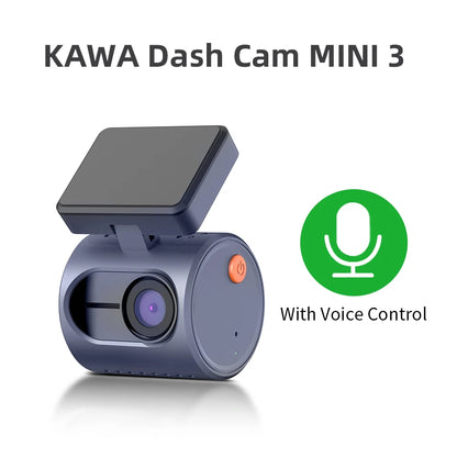 KAWA MINI 3 Dashcam mit 2K-Auflösung, Nachtsicht, Sprachsteuerung & WLAN – kompakt, smart und ideal für sicheres Fahren.