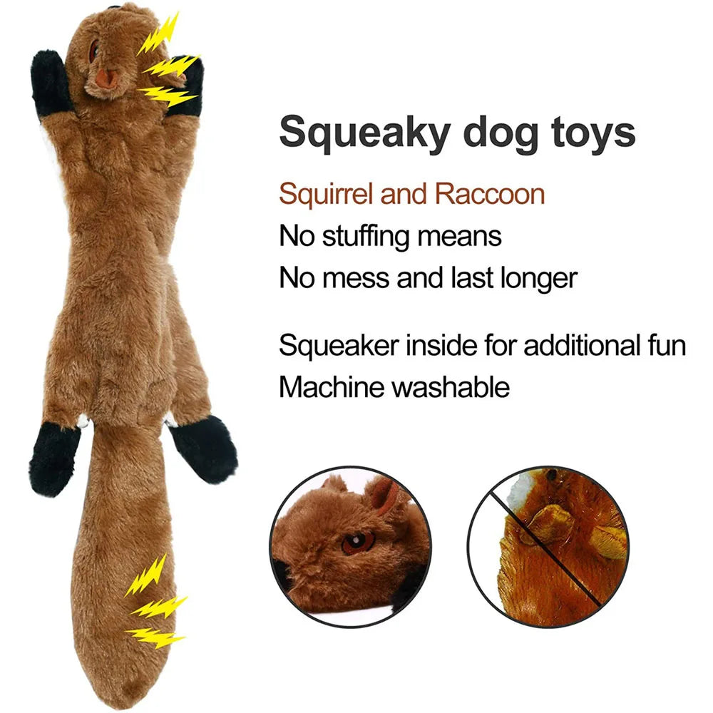 Lustiges, stopfungsfreies Hundespielzeug mit Quietscher – robust, weich und ideal zum Kauen, Spielen und Toben ohne Füllmaterial.