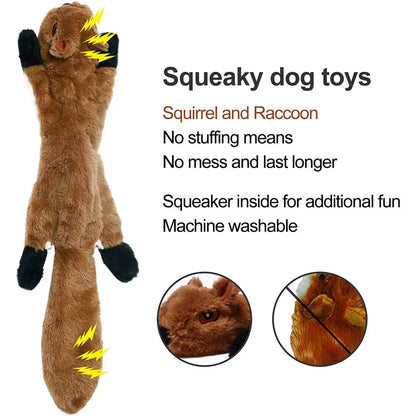 Lustiges, stopfungsfreies Hundespielzeug mit Quietscher – robust, weich und ideal zum Kauen, Spielen und Toben ohne Füllmaterial.