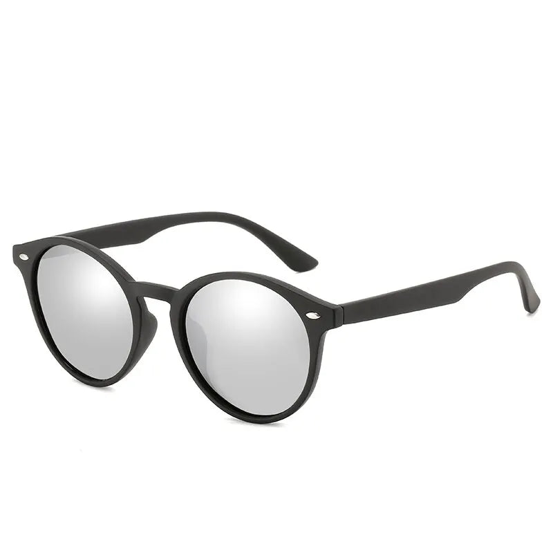 Klassische runde Polarisations-Sonnenbrille im Vintage-Design – unisex, UV400-Schutz, ideal für Reisen, Autofahren & stylische Alltagslooks.