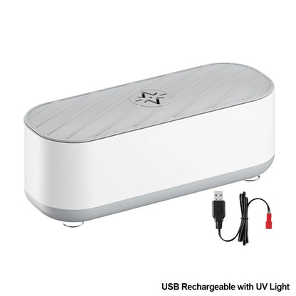 USB-aufladbares Ultraschallreinigungsgerät – reinigt Schmuck, Brillen & mehr mit Hochfrequenz-Vibrationen gründlich und schonend.