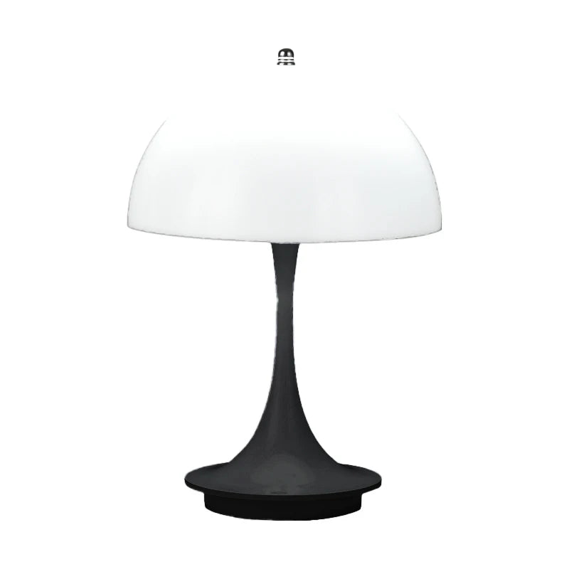 Kompakte Pilz-Tischlampe mit USB-Ladung & Touch-Dimmung – blütenknospenförmiges Design, ideal als dekoratives Nachtlicht im Schlafzimmer.