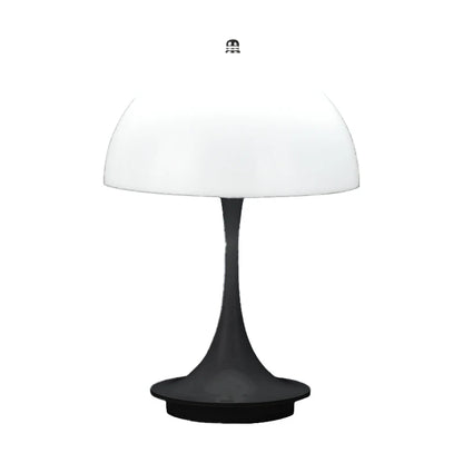 Kompakte Pilz-Tischlampe mit USB-Ladung & Touch-Dimmung – blütenknospenförmiges Design, ideal als dekoratives Nachtlicht im Schlafzimmer.