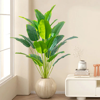 Künstliche Tropenpflanze – Große Palme mit Monstera- und Bananenblättern für Zuhause und Garten