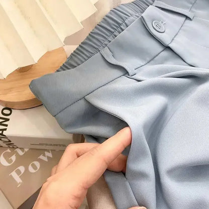 Pantalon harem taille haute noir – Pantalon de loisirs élastique pour le bureau et le quotidien