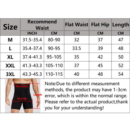 Hochtaillierte Kompressions-Shorts für Männer – formt Bauch und Taille, stützend und ideal für eine schlanke Silhouette im Alltag.