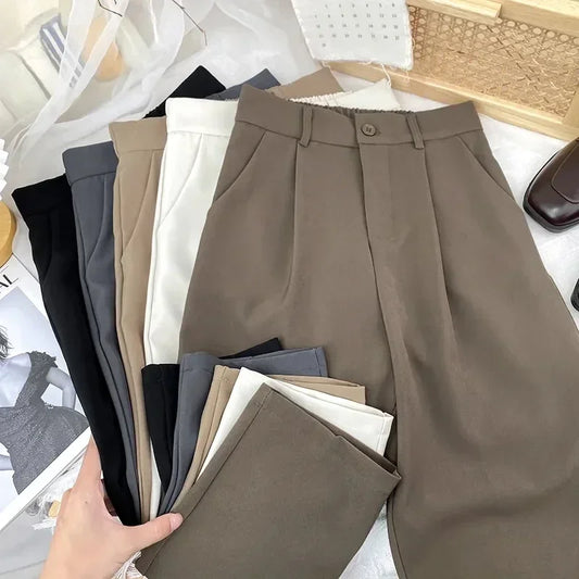 Schwarze High-Waist Haremhose – Elastische Freizeithose für Büro & Alltag