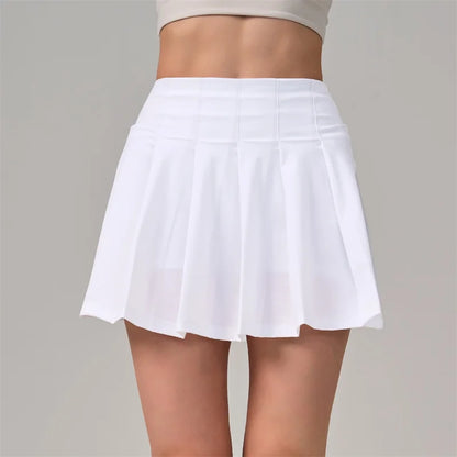 Aiithuug Tennis-Skort mit Falten & Taschen – knitterfrei, dehnbar und ideal für Running, Golf, Tennis oder Fitness.