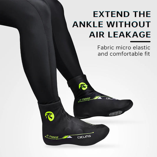 Wärmende, winddichte Fahrrad-Überschuhe von X-TIGER – idealer Schutz bei Kälte für MTB- und Rennrad-Touren im Winter.