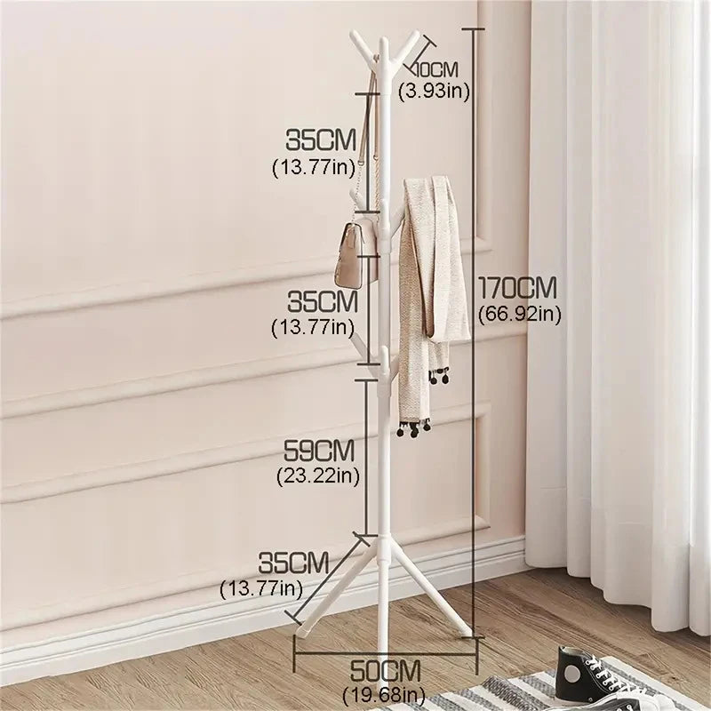 Einfacher Kleiderständer für Bodenaufstellung – ideal zur Aufbewahrung von Kleidung & Hüten, leicht montierbar und platzsparend.