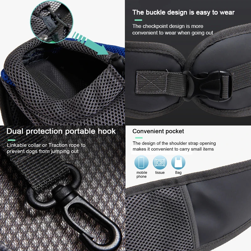 Haustier-Tragetasche – Bequemer Rucksack mit Netzdesign für Hunde und Katzen