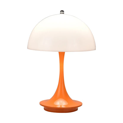 Kompakte Pilz-Tischlampe mit USB-Ladung & Touch-Dimmung – blütenknospenförmiges Design, ideal als dekoratives Nachtlicht im Schlafzimmer.