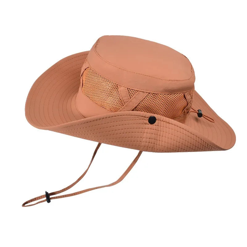 Atmungsaktiver Bucket Hat mit UPF 50+, verstellbar und faltbar – ideal für Sonne und Outdoor.