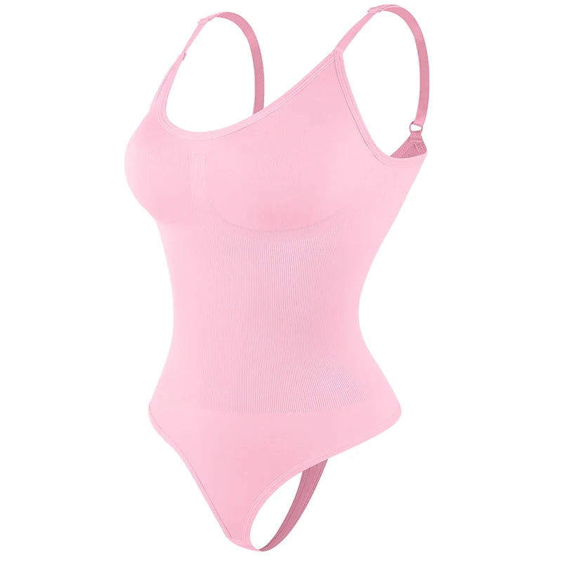 "Form-fitting bodysuit with thong cut – soft, figure-hugging, and ideal for a smooth silhouette under any outfit."