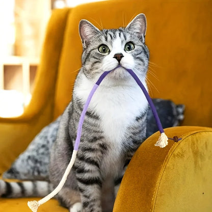 Kauspielzeug für Katzen aus robustem Seil – ideal zum Spielen, Beißen und zur Zahnpflege, sorgt für aktive Beschäftigung.
