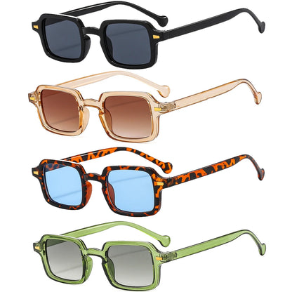 Luxuriöse rechteckige Sonnenbrille im Vintage-Stil – unisex, UV400 & Anti-Glare, ideal für elegante Alltags- oder Sommer-Looks.