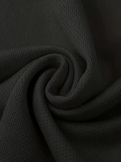 7er-Set schwarze Rundhals-Shirts – ultraleicht, schnelltrocknend und atmungsaktiv, ideal für Fitness, Gym und Running.