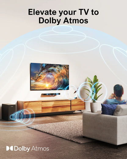 2.1 Soundbar mit Subwoofer & Dolby Atmos für TV & Heimkino