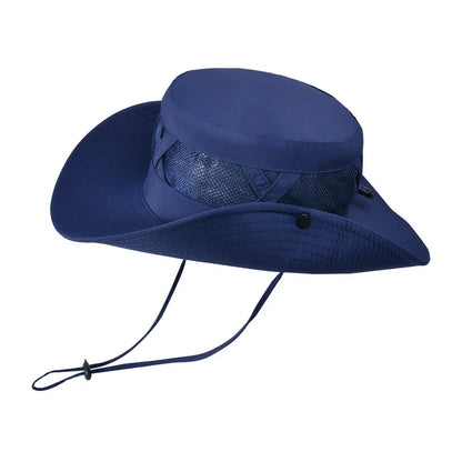 Atmungsaktiver Bucket Hat mit UPF 50+, verstellbar und faltbar – ideal für Sonne und Outdoor.