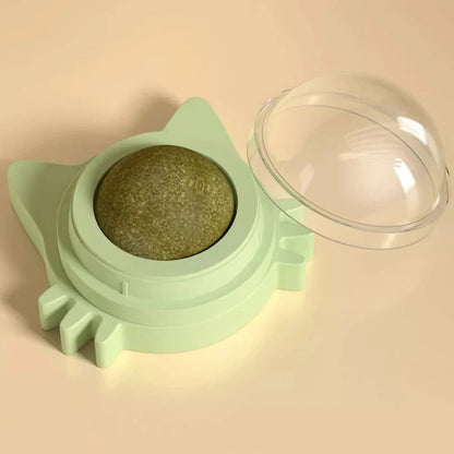 Drehbares Katzenminze-Spielzeug – Schleck- und Beißspielzeug zur Zahnpflege für Wohnungskatzen