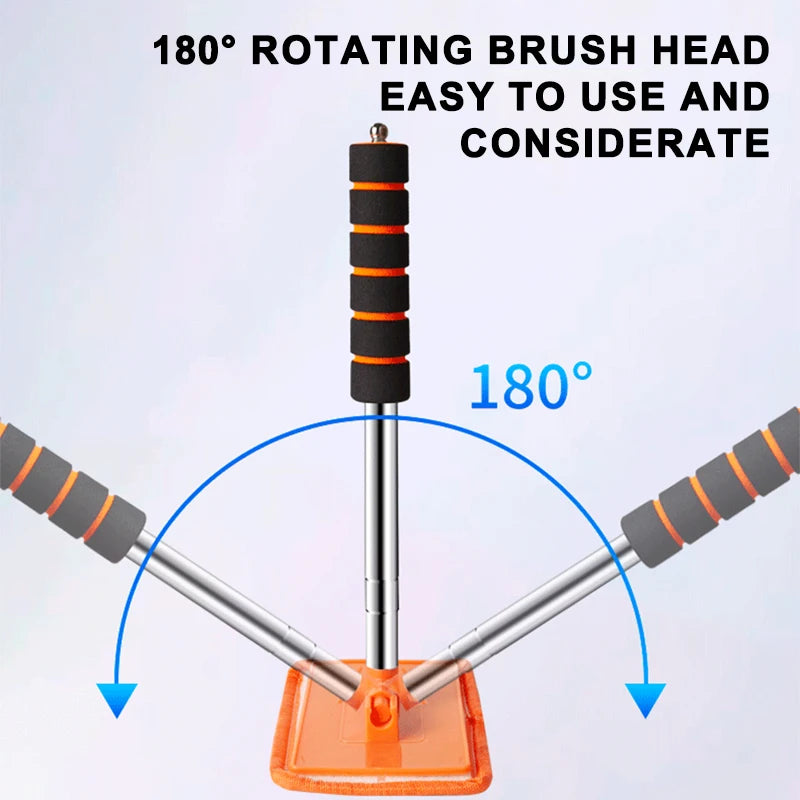 Teleskop-Reinigungsbürste für Frontscheibe – ideal zum Entnebeln und Reinigen von Auto- oder Haushaltsglasflächen.