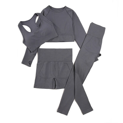 Yoga-Set mit 2–4 Teilen – Sport-Bra, Leggings & mehr für einheitliche, bequeme und stylische Fitness-Looks.