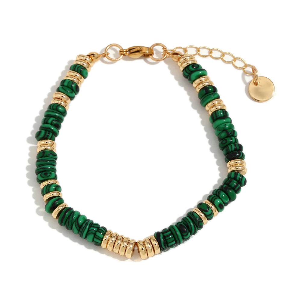 MamacitaSlay Armband mit Jade, Tigerauge, Howlith, Malachit & Achat – stilvoller Mix aus Natursteinen für Glück, Balance & Gesundheit.