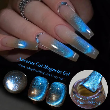 BORN PRETTY 10ml Aurora Cat Eye Gel – magnetischer Glanz mit märchenhaftem Schimmer, UV-Soak-Off für funkelnde Nail-Art-Looks.