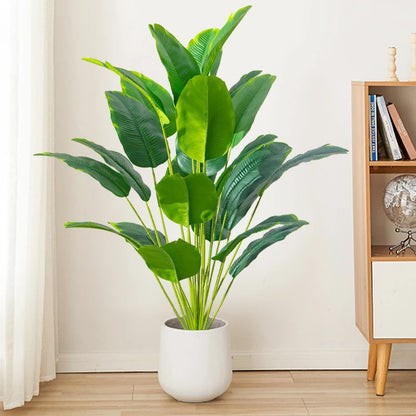 Künstliche Tropenpflanze – Große Monstera oder Bananenblätter für stilvolle Deko in Haus und Garten