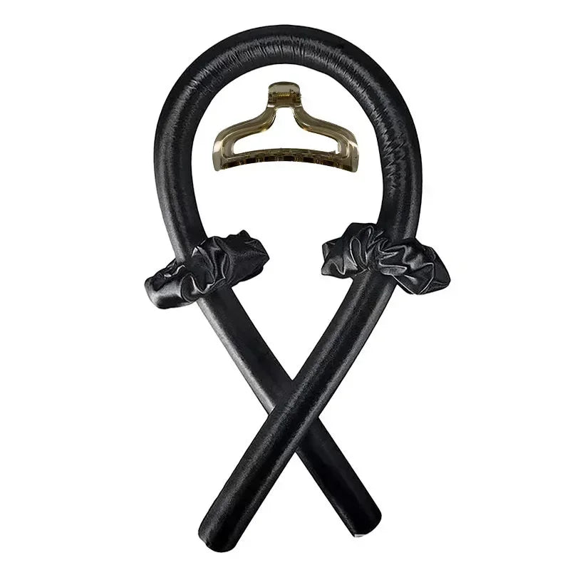 Satin-Lockenband-Set mit Haube – hitzefrei, weich und ideal für schonende Locken über Nacht ohne Stylingstress.