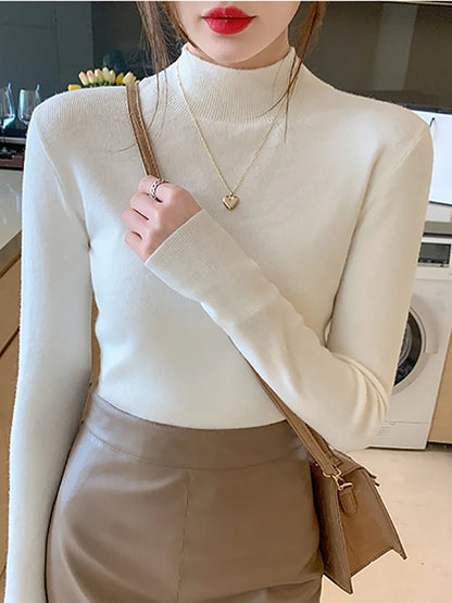 Rollkragenpullover – Eleganter Strickpullover mit Langarm & Stretch für stilvollen Komfort