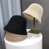 Leichter Bucket Hat mit luftiger Struktur – faltbar, atmungsaktiv und ideal für sonnige Tage.