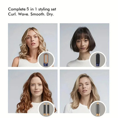 5-in-1 Haarstyler – Multifunktionales Gerät zum Locken, Glätten, Föhnen und Stylen. Inklusive Haarbürste für vielseitige Looks mit nur einem Tool.