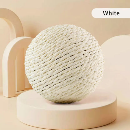 10 cm großer Sisal-Kratzball für Katzen – interaktiv, mit Sound und ideal zur Zahnpflege, Krallenpflege und spielerischen Beschäftigung.