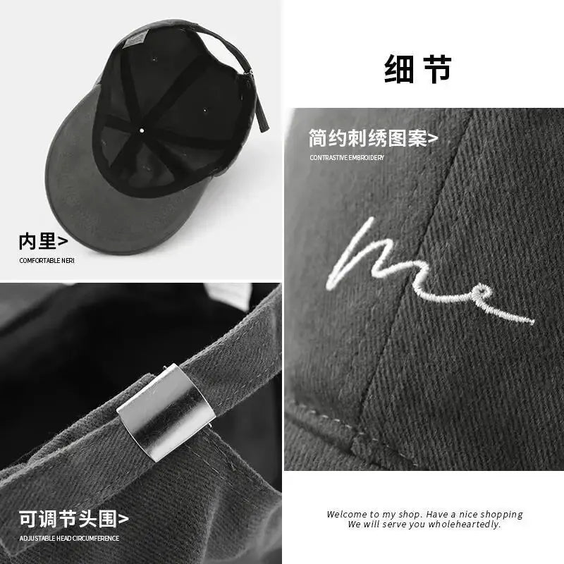 Retro Baseball Cap mit Stickerei – verstellbar, mit breitem Schild und coolem Lettering.