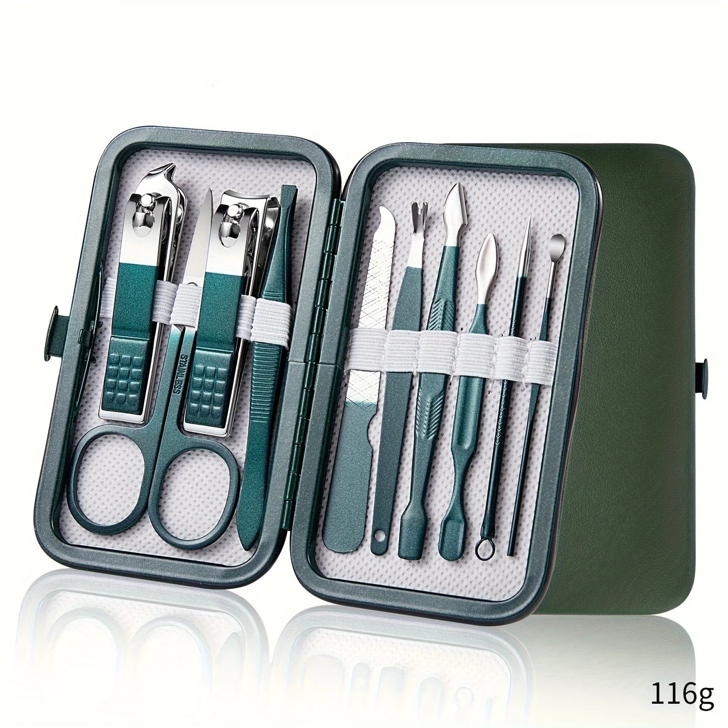Maniküre & Pediküre Set – Hochwertiges Edelstahl-Set mit 7/10/12/18 Teilen inklusive Nagelknipser, im praktischen Reiseetui