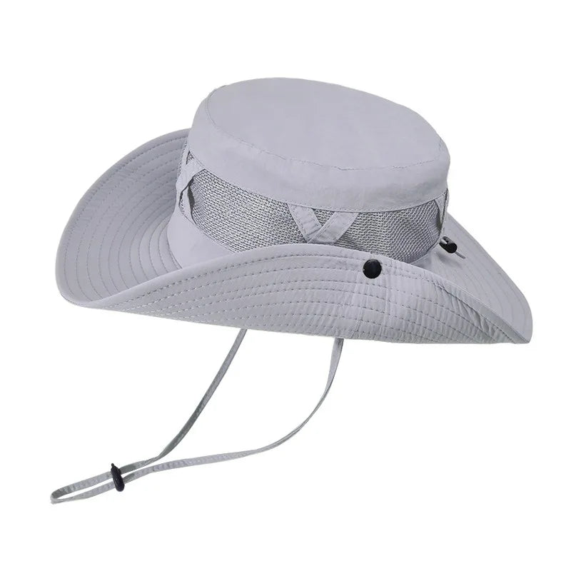 Atmungsaktiver Bucket Hat mit UPF 50+, verstellbar und faltbar – ideal für Sonne und Outdoor.