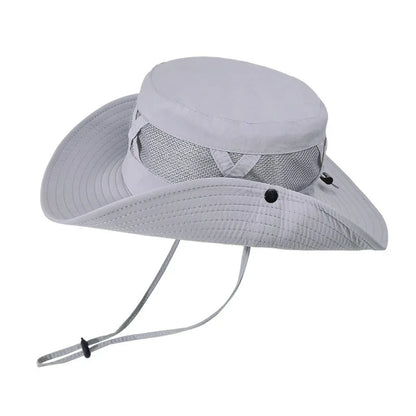 Atmungsaktiver Bucket Hat mit UPF 50+, verstellbar und faltbar – ideal für Sonne und Outdoor.