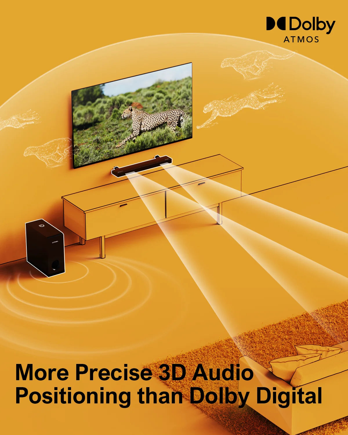 2.1 Soundbar mit Subwoofer & Dolby Atmos für TV & Heimkino