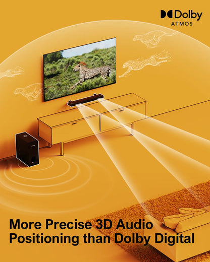 2.1 Soundbar mit Subwoofer & Dolby Atmos für TV & Heimkino