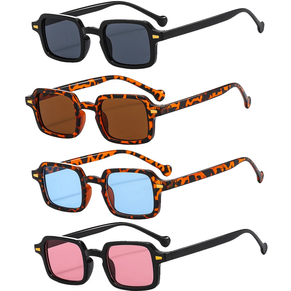 Luxuriöse rechteckige Sonnenbrille im Vintage-Stil – unisex, UV400 & Anti-Glare, ideal für elegante Alltags- oder Sommer-Looks.