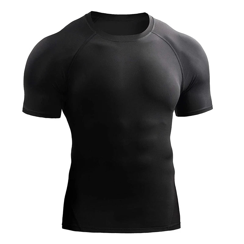 Elastisches Kompressionsshirt für den Sommer – schnelltrocknend, atmungsaktiv und ideal für Running, Workout oder Gym.