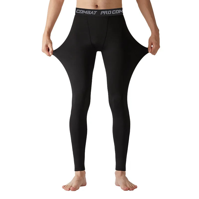 Schnelltrocknende Kompressionsleggings für Männer – eng anliegend, atmungsaktiv und perfekt als Baselayer fürs Training oder Laufen.