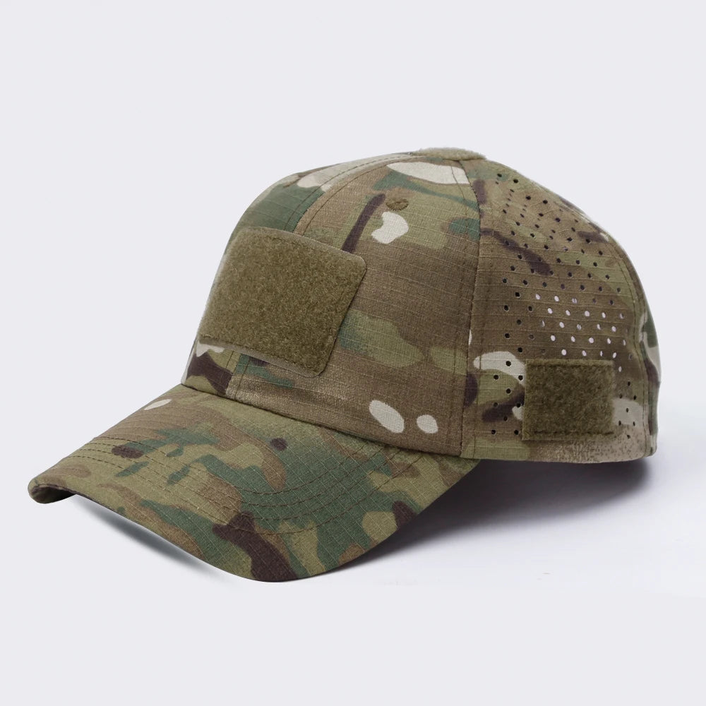 Atmungsaktive Camouflage-Basecap für Herren – mit Sonnenschutz, ideal für Outdoor-Aktivitäten wie Wandern, Angeln, Camping oder Sport.