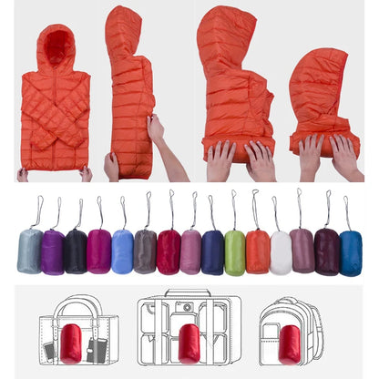 Leichte Daunenjacke mit winddichtem Design – schmal geschnitten, warm und perfekt für kalte Tage mit stylischem Komfort.