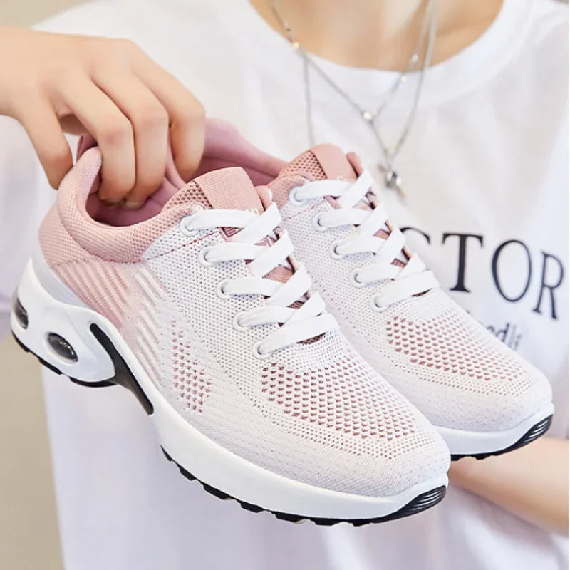 Leichte Damen-Laufschuhe mit atmungsaktivem Mesh & Air-Cushion-Sohle – bequem, schnelltrocknend und ideal für Sport, Training oder Alltag.