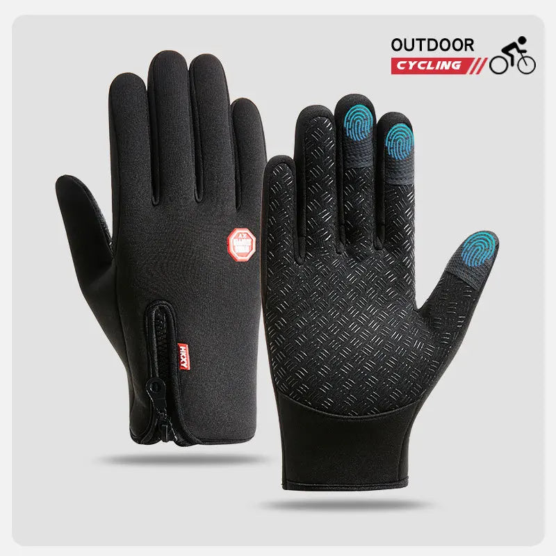 Wasserdichte Winterhandschuhe mit Touchscreen-Funktion – warm, rutschfest und perfekt für Rad, Gym, Outdoor oder Motorrad.