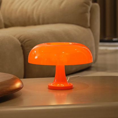 Pilz-Tischlampe im Bauhaus-Stil – modernes Design mit Farb-Highlight, ideal als Deko oder fürs Schlafzimmer.